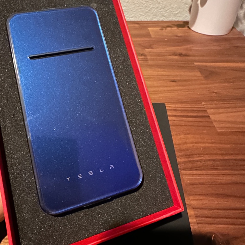 Brand New Genuine Tesla Portable Battery Pack! Blue/Steel Grey